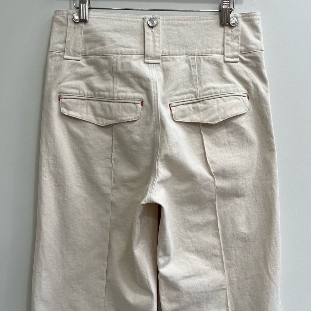 Isabel Marant Pants Creamy White (Ecru) Dilemony Denim Trousers 38 U.S Size 6 - Picture 8 of 16